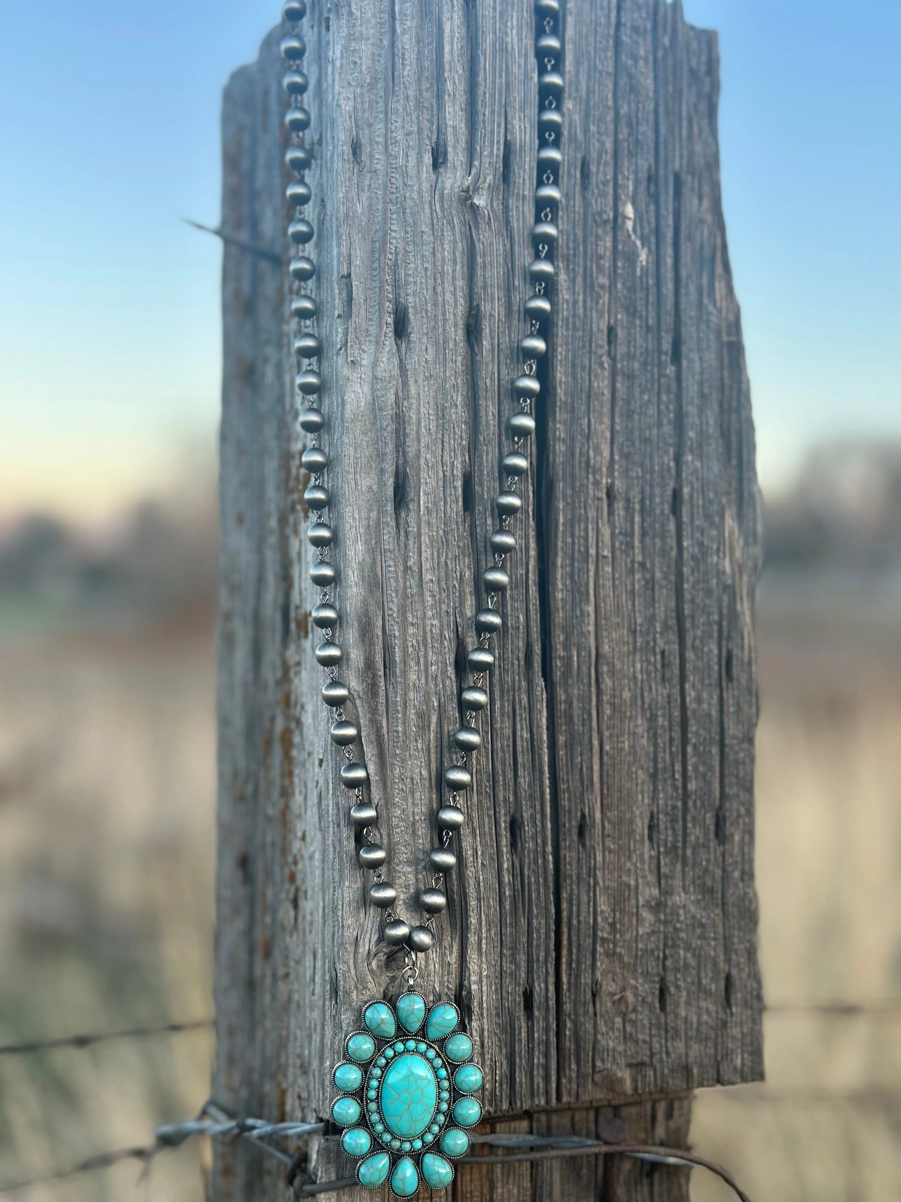 The Payson Turquoise Concho Necklace