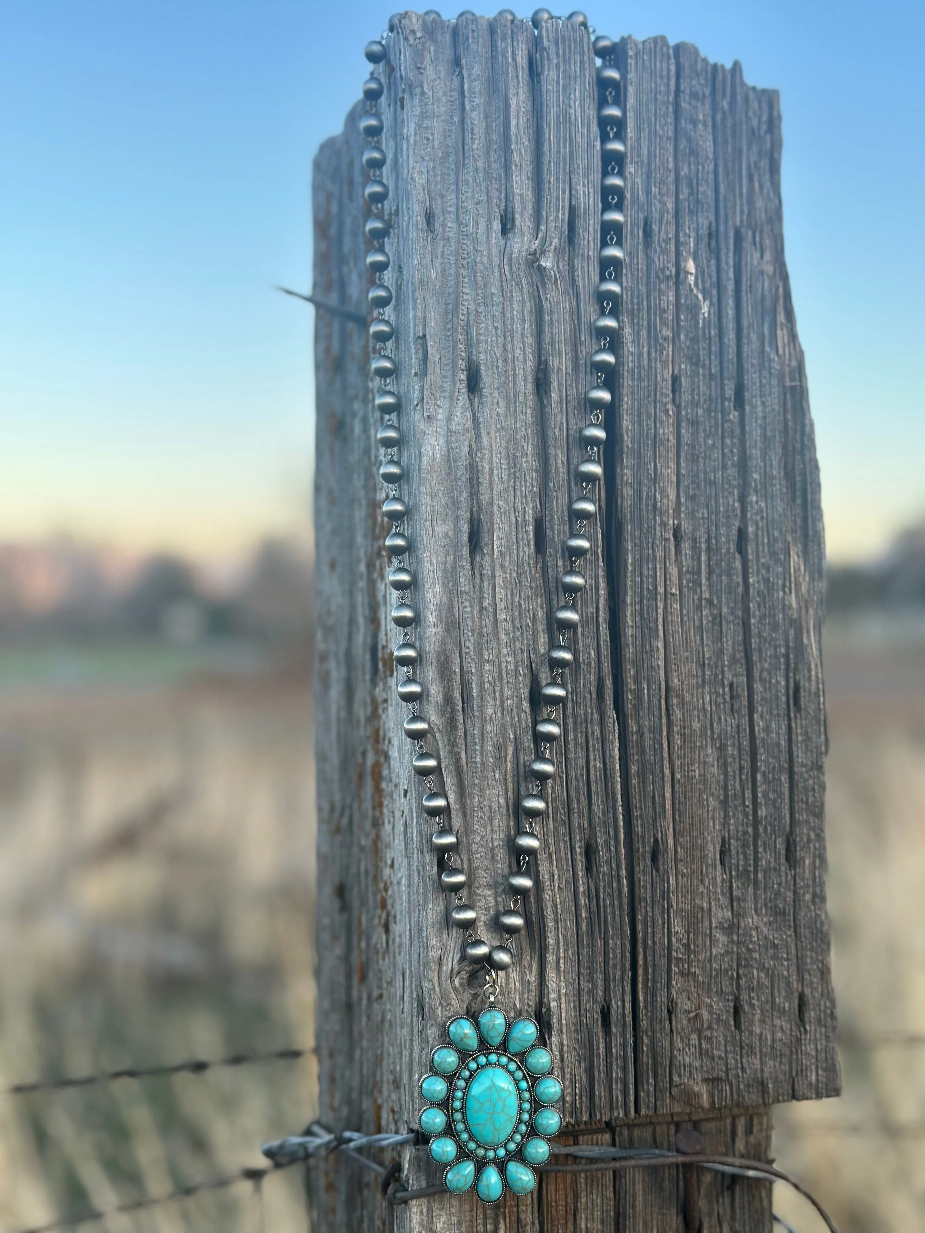 The Payson Turquoise Concho Necklace