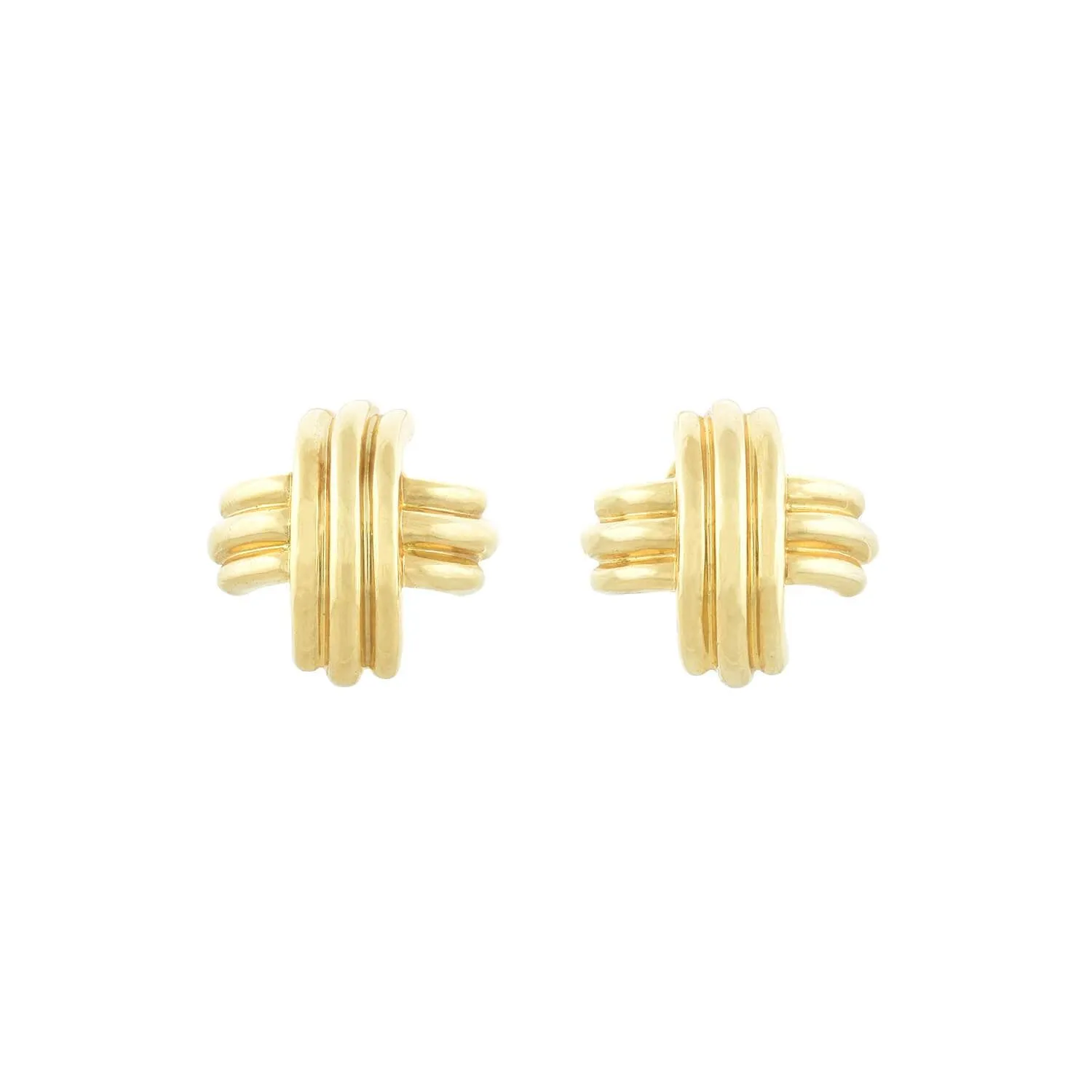 TIFFANY & CO. Estate 18kt Signature "X" Earrings 14.7dwt