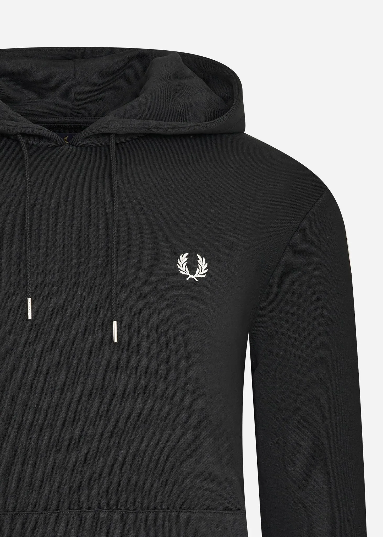 Tipped hooded sweatshirt - black