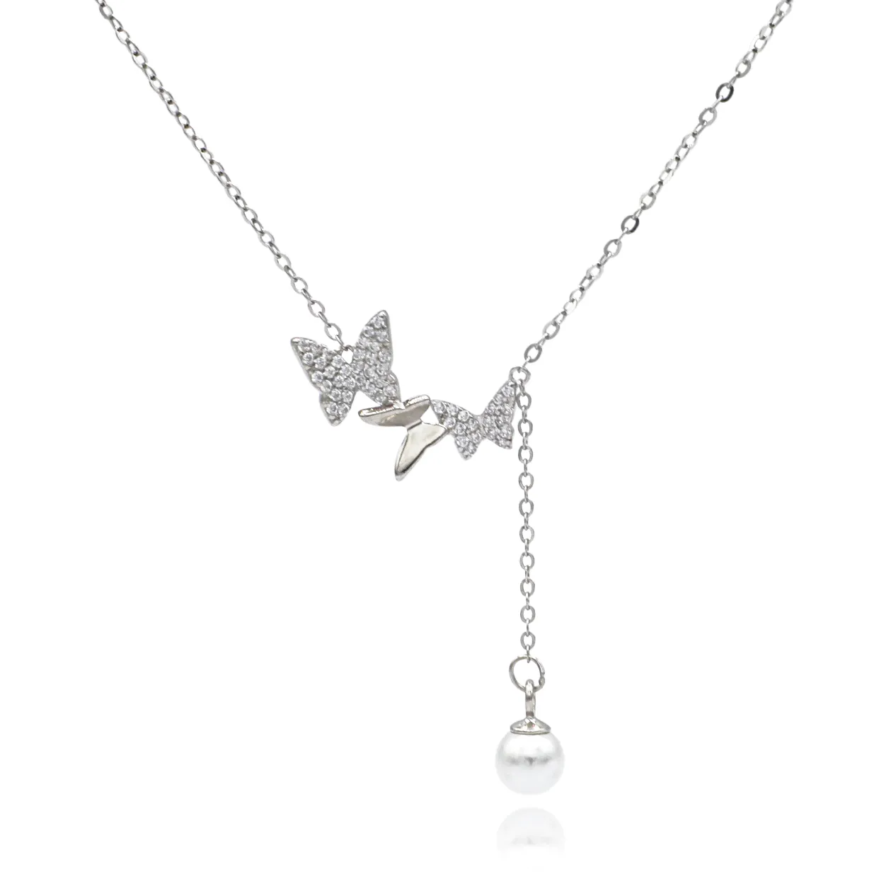 Trois Papillons Necklace