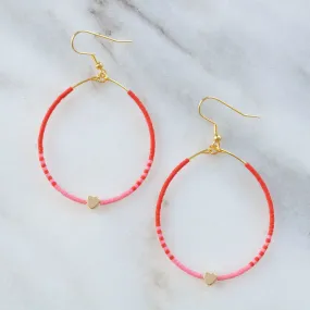 Valentine Heart Hoop Earrings