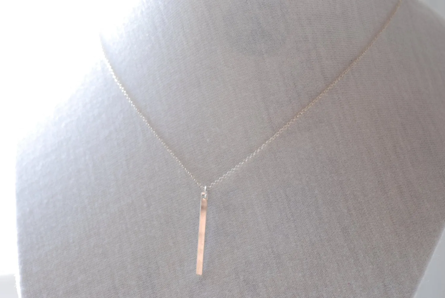 Wholesale Sterling Silver Bar Necklace, Sterling Silver Stick Necklace, Sterling Silver Needle Necklace, Dainty Simple Necklace by HeirloomEnvy