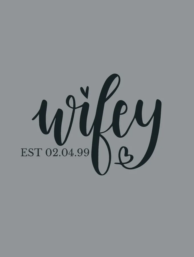 WIFEY HOODIE - GREY