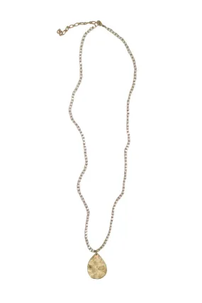 ZODA MANUELA BEADED NECKLACE WHITE